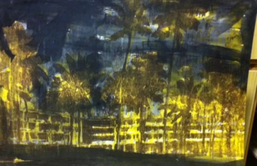 Lithograph Perez - Dorado Hilton, Puerto Rico