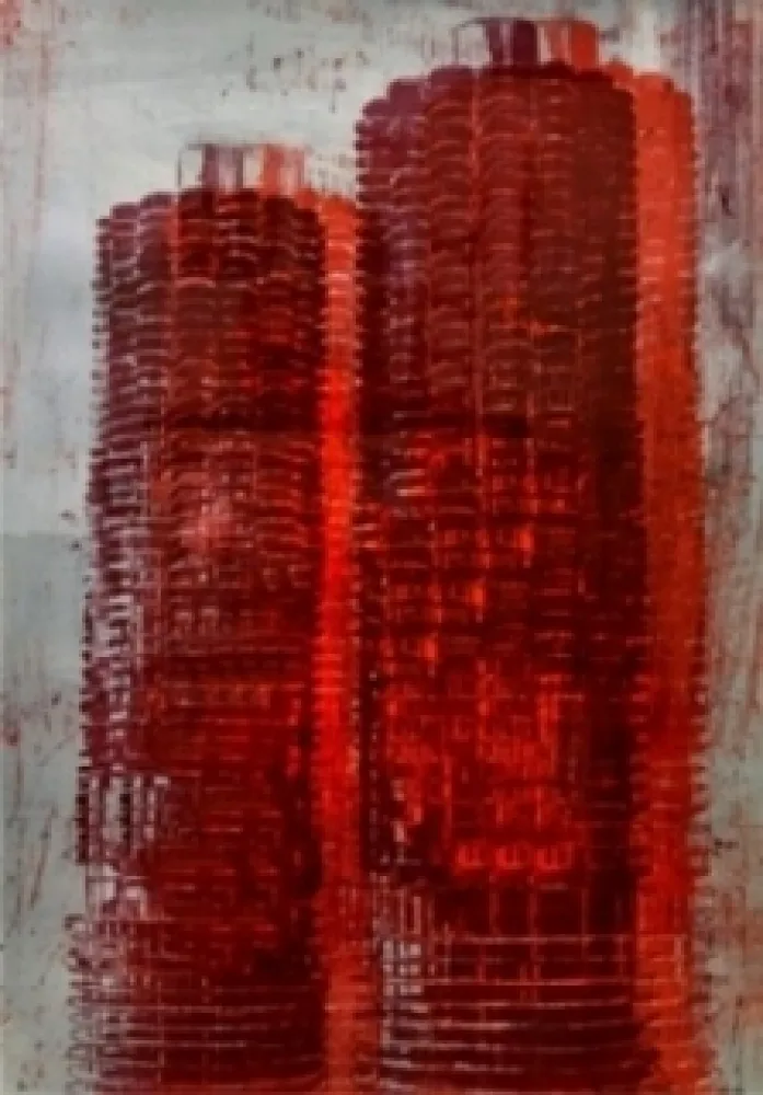 Lithograph Perez - Marina Towers, Chicago