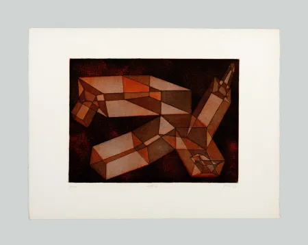 Etching And Aquatint Perilli - Rubestre