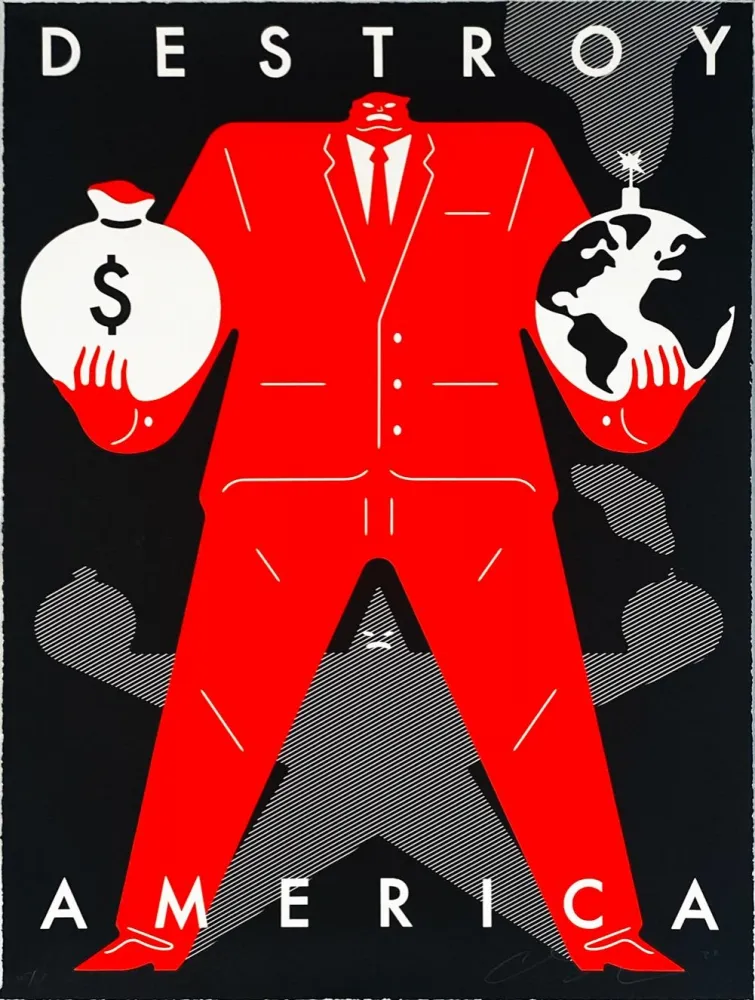 Screenprint Peterson - Destroy America (Black)