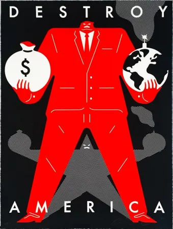 Screenprint Peterson - Destroy America (Black)