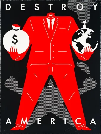 Screenprint Peterson - Destroy America (Black)