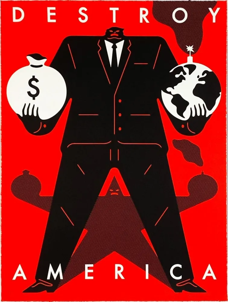 Screenprint Peterson - Destroy America (Red)