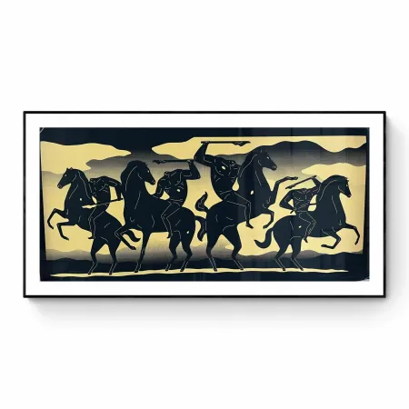 Screenprint Peterson - THE FOUR HORSEMAN (Gold)