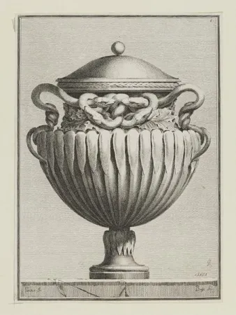 Etching Petitot - Suite des vases tirée du cabinet de Monsieur...