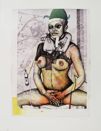 Etching And Aquatint Petrick - Mädchen mit kleiner Schwimmweste