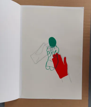 Screenprint Pétrovitch - LES MAINS ROUGES