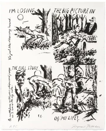 Lithograph Pettibon - I’m Losing The Big Picture In The Full Story Of My Life