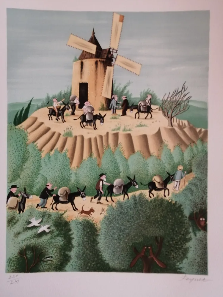 Lithograph Peynet - Le Secret de Maitre Cornille