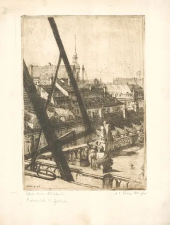 Engraving Philipp - Blick durchs Atelierfenster