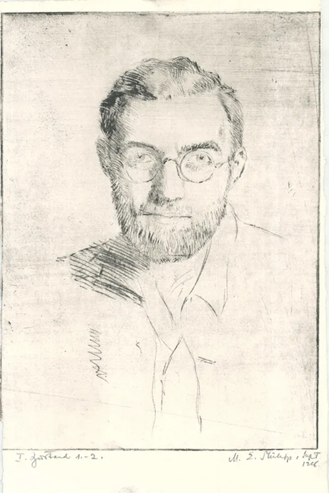 Engraving Philipp - Selbstbildnis