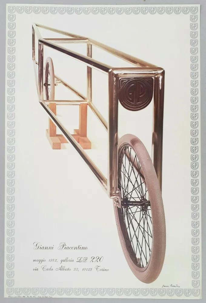 Lithograph Piacentino - Mostra Galleria LP220, 1972 - Manifesto firmato