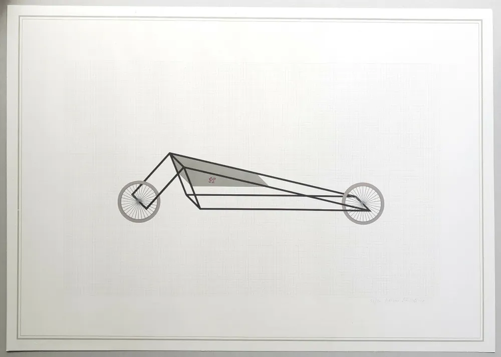 Lithograph Piacentino - Vehicle sculpture. Wall sculpture (b)