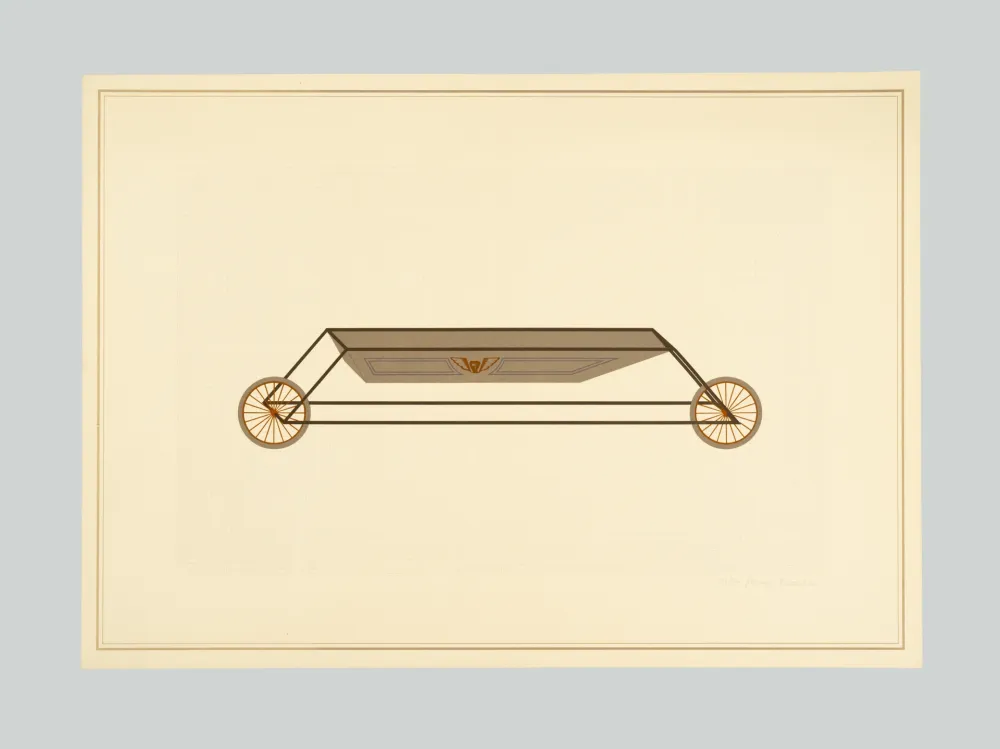 Lithograph Piacentino - Vehicle sculpture. Wall sculpture (e)