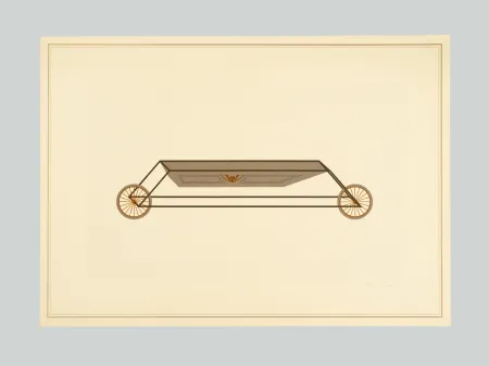 Lithograph Piacentino - Vehicle sculpture. Wall sculpture (e)