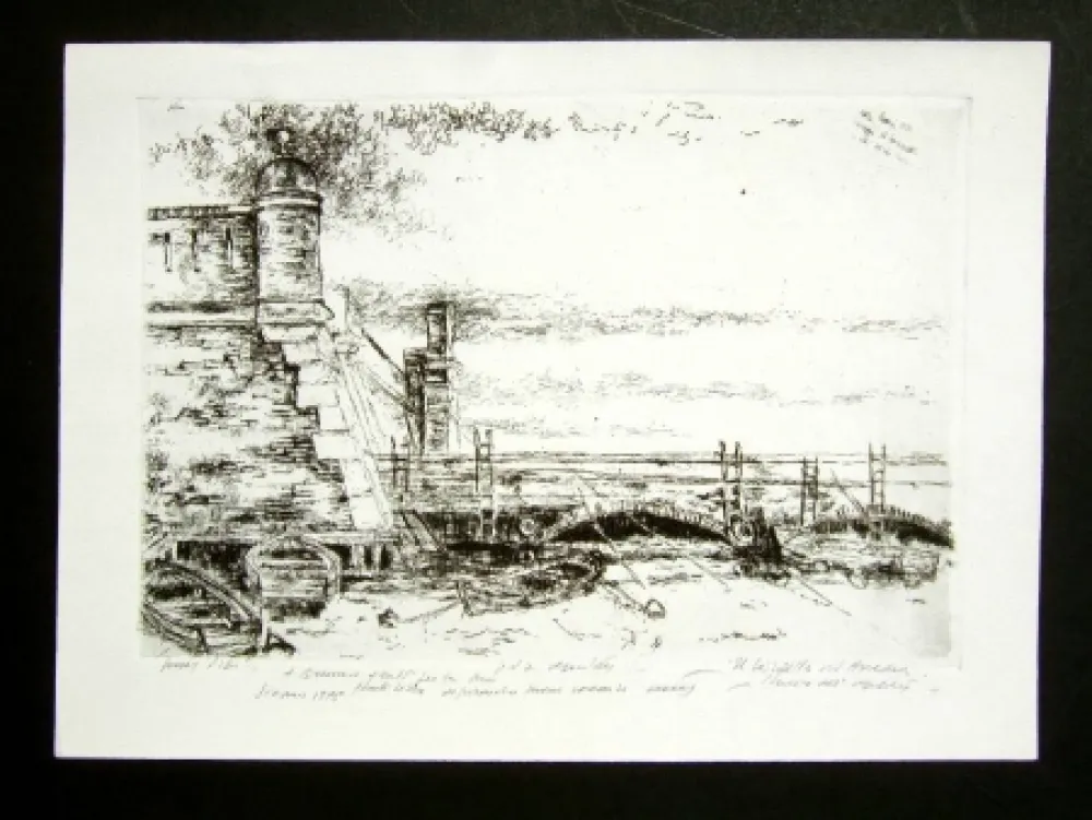 Engraving Piacesi - Il lazzaretto di Ancona