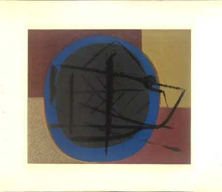 Lithograph Piaubert - Abstract composition