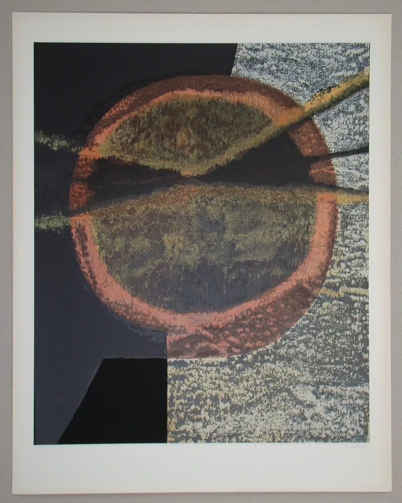 Screenprint Piaubert - Composition V.-1964