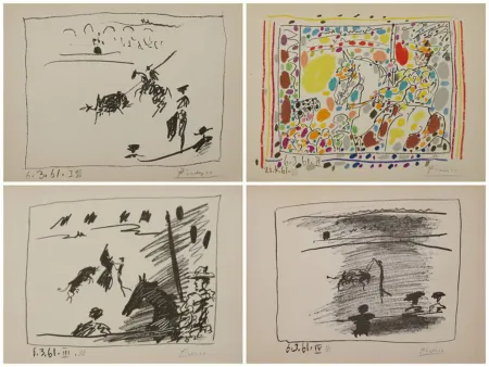 Lithograph Picasso - A Los Toros (set of 4)