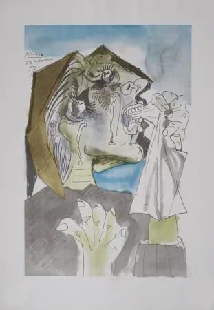 Lithograph Picasso (After) - Femme qui pleure, 1946