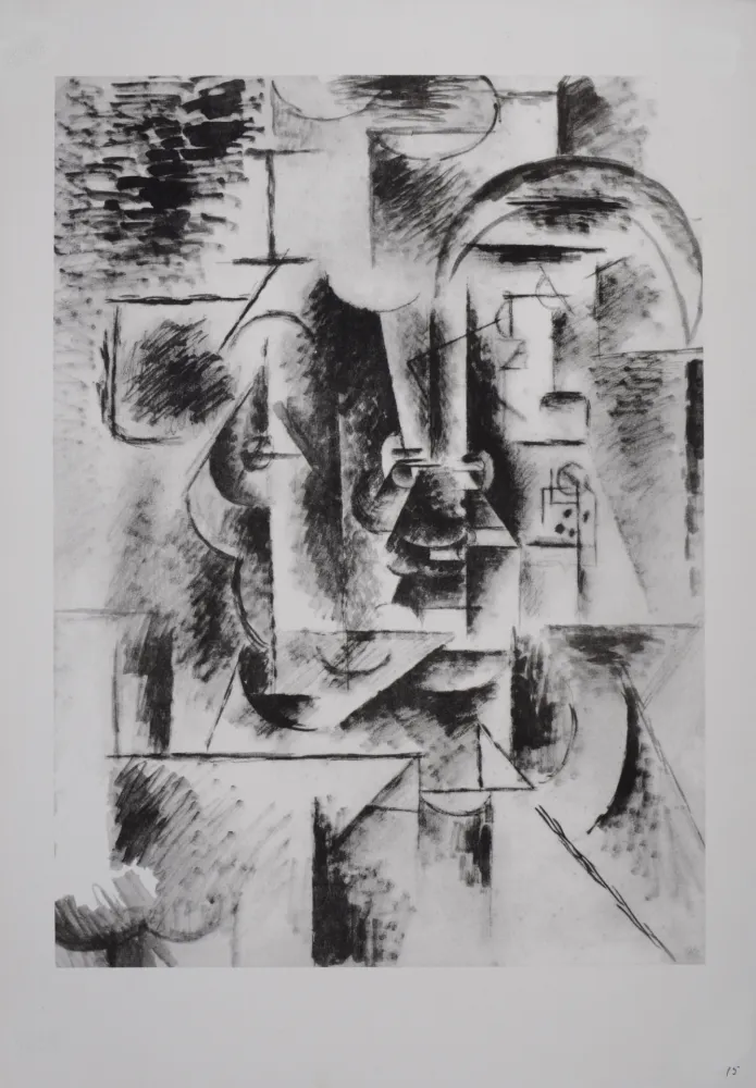 Lithograph Picasso (After) - Homme à la pipe, 1946