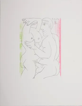 Lithograph Picasso (After) - Le Goût du Bonheur (W), 1970