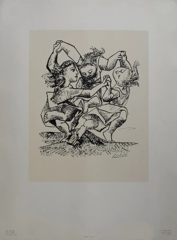 Lithograph Picasso (After) - Ronde d'Enfants, 1965