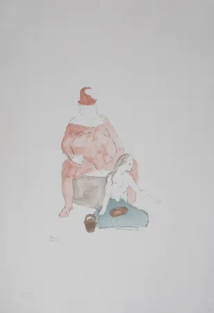 Lithograph Picasso (After) - Saltimbanque, 1946
