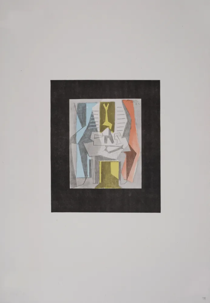 Lithograph Picasso (After) - Table devant une fenêtre, 1946