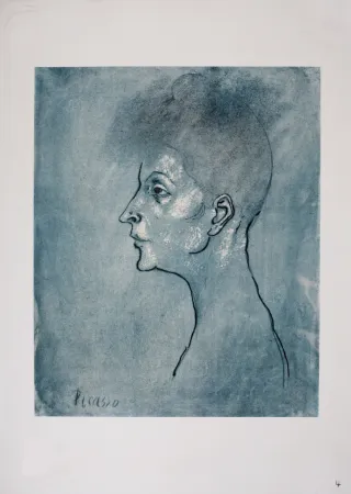 Lithograph Picasso (After) - Tête de femme, 1946