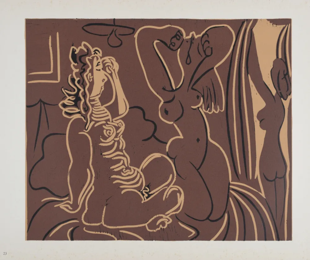 Linocut Picasso (After) - Trois femmes, 1962