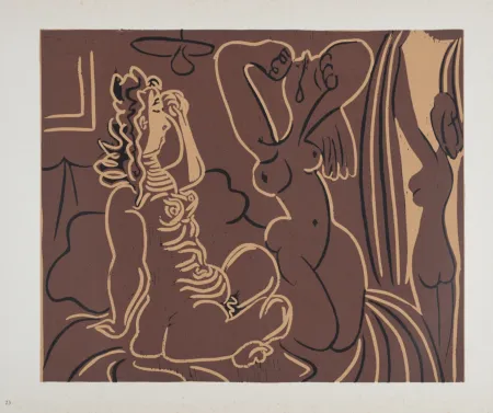 Linocut Picasso (After) - Trois femmes, 1962