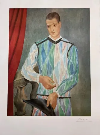 Lithograph Picasso - Arlequin