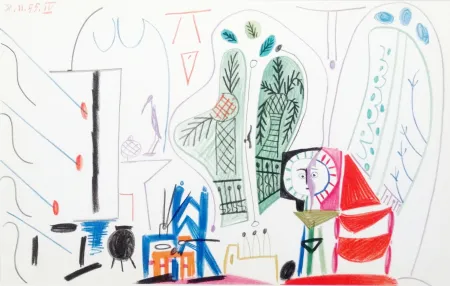 Lithograph Picasso - Atelier