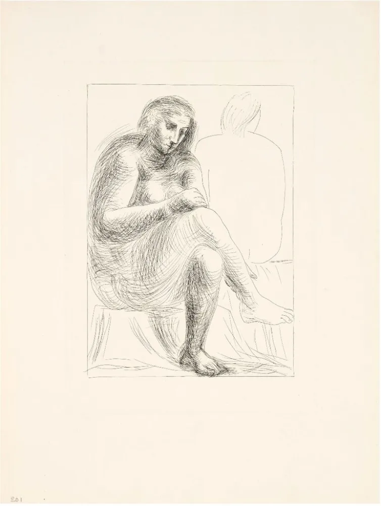 Etching Picasso - Au bain (Suite Vollard 3)