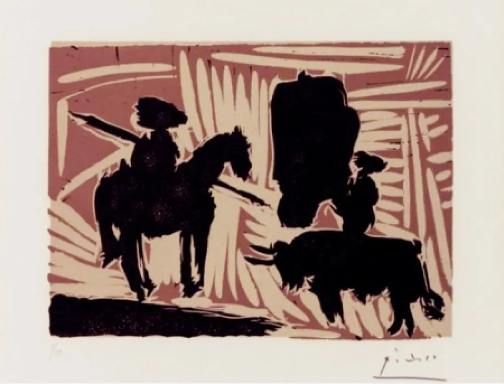 Linocut Picasso - Avant le pique