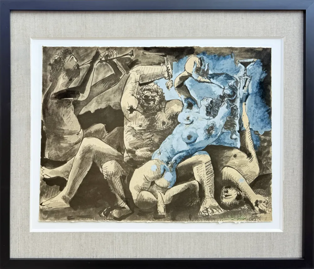 Lithograph Picasso - Bacchanale