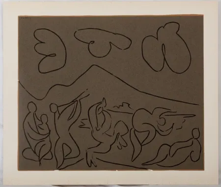 Linocut Picasso - Bacchanale : la danse des faunes