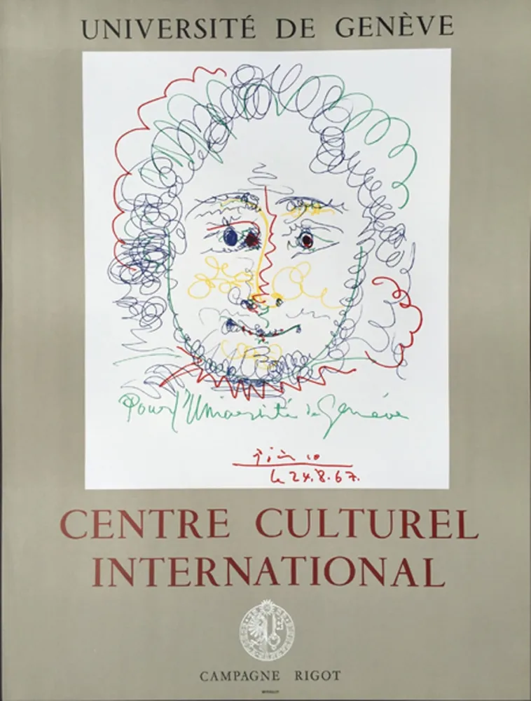 Lithograph Picasso - Centre Culturel International - GENEVE