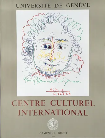 Lithograph Picasso - Centre Culturel International - GENEVE
