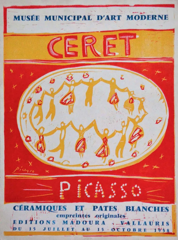 Linocut Picasso - Céramiques et Pâtes Blanches, 1958