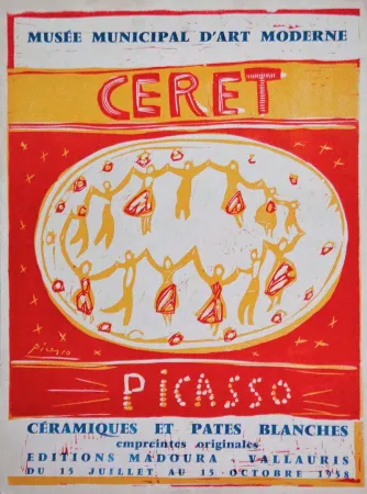 Linocut Picasso - Céramiques et Pâtes Blanches, 1958