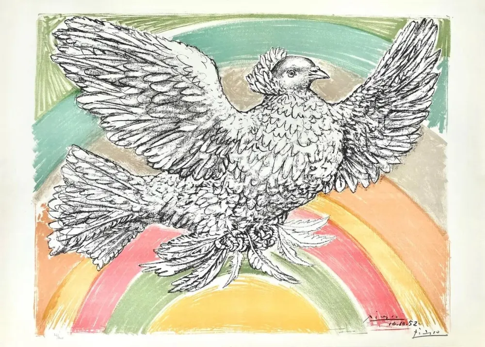 Lithograph Picasso - Colombe volant