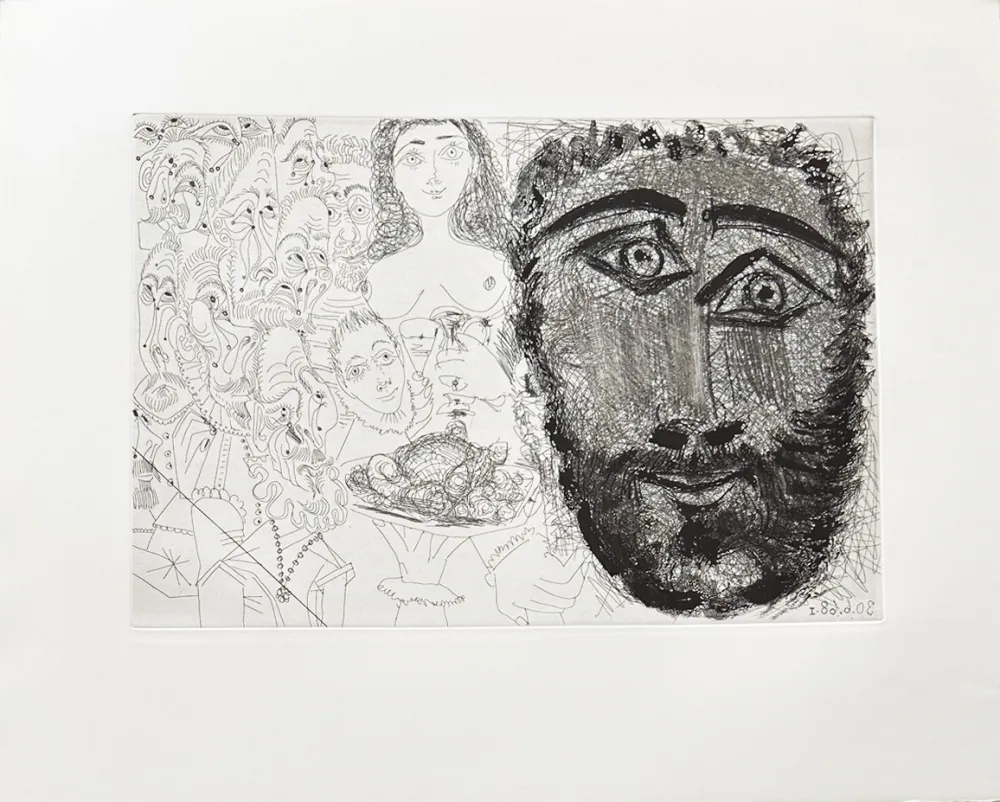 Etching Picasso - Composition