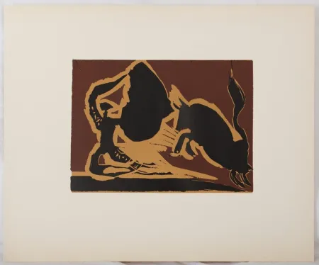 Linocut Picasso - Corrida : la passe