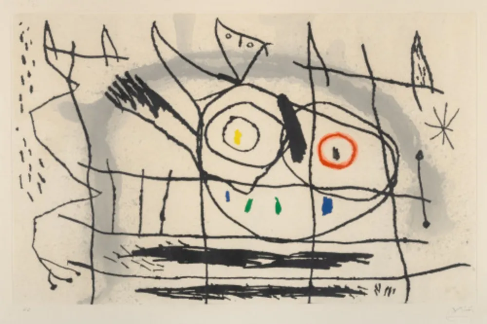 Etching And Aquatint Picasso - Couple d'Oiseaux II