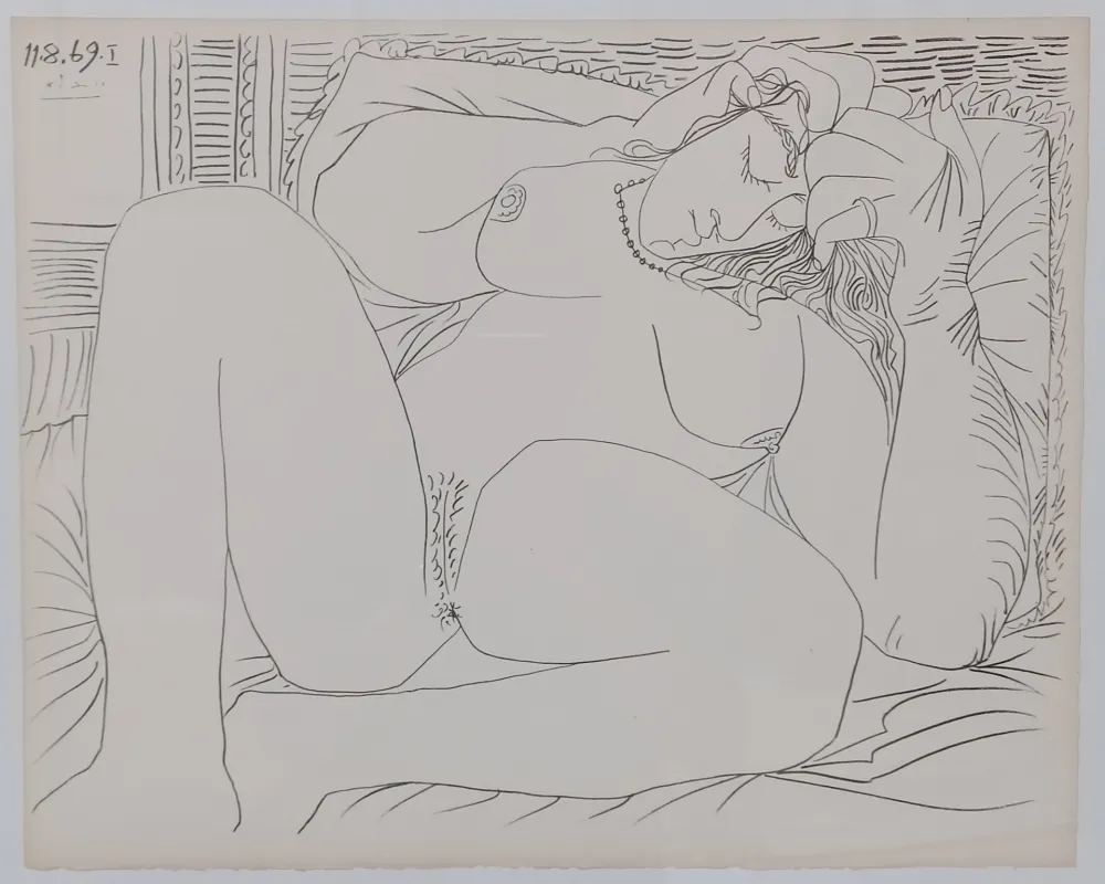 Lithograph Picasso - Couples and female nudes I
