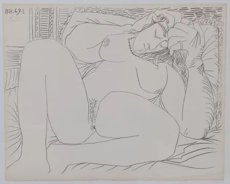 Lithograph Picasso - Couples and female nudes I