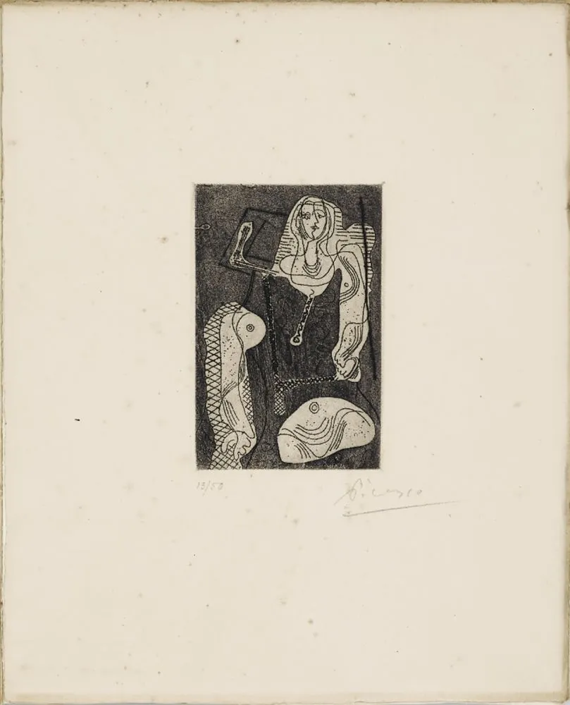 Engraving Picasso - C.Zervos. PICASSO ŒUVRES 1920-1926. 1/50 avec l'eau-forte originale signée (1926).