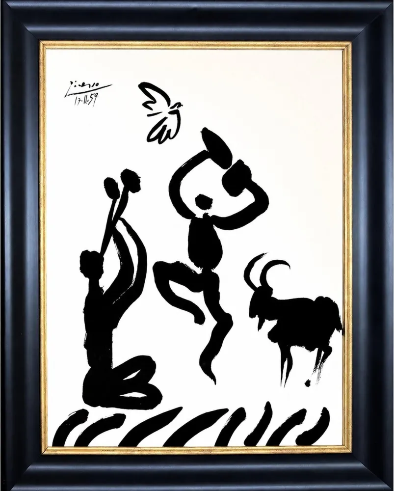Lithograph Picasso - Danseur et musicien